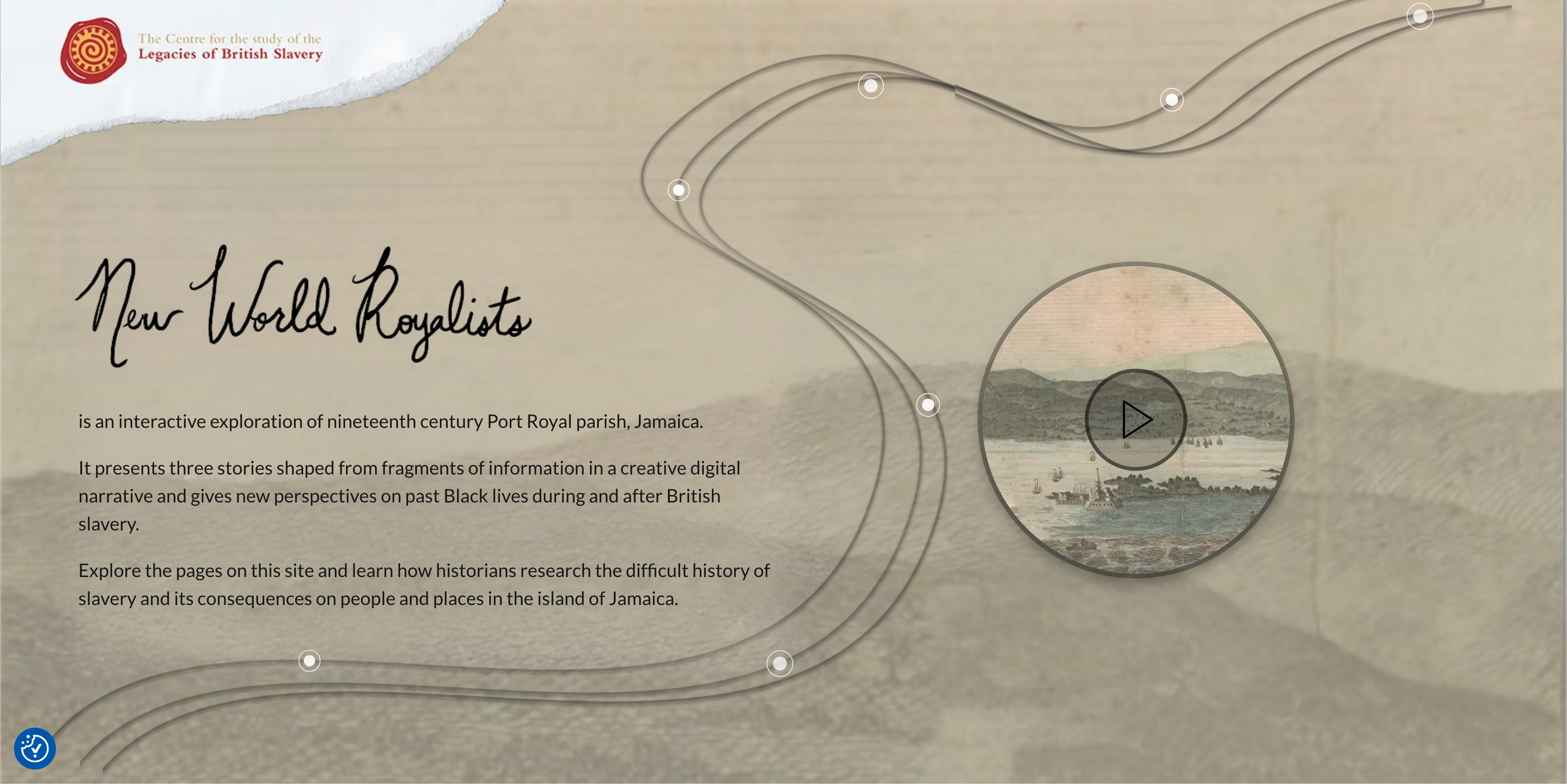 Screenshot of the website New World Royalists.