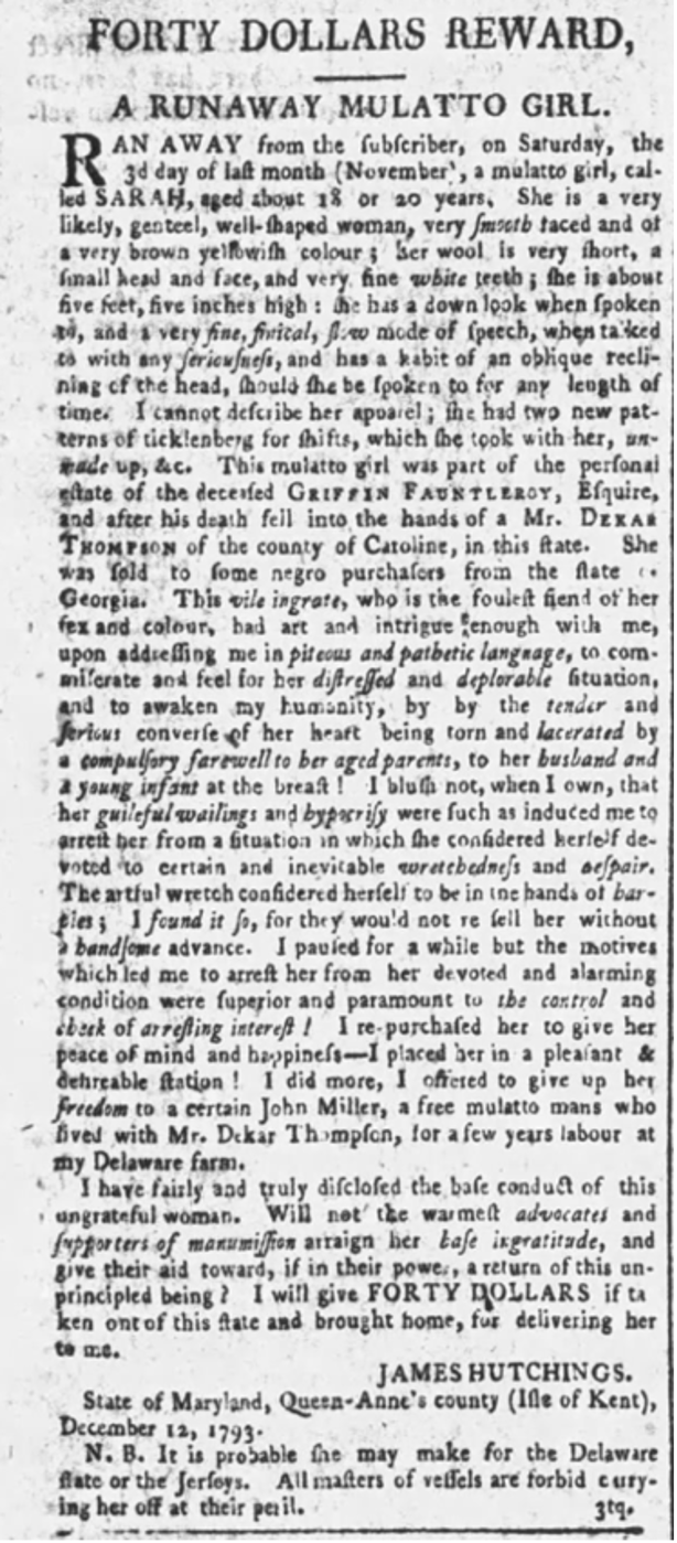 You are currently viewing Sarah (July 1794)