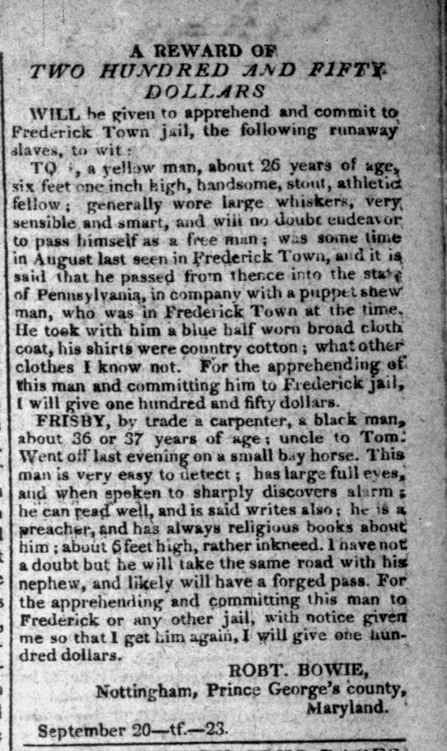 You are currently viewing Tom and Frisby (October 1813)